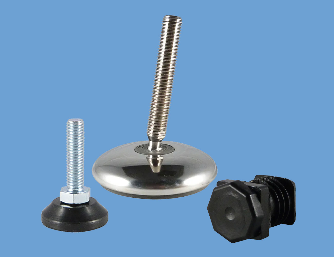 Stellfüße, Nivellierschrauben und Machinefüße