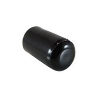 Kappen für runde Rohre PVC 28 mm schwarz