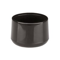Kappen für runde Rohre PVC 34 mm schwarz