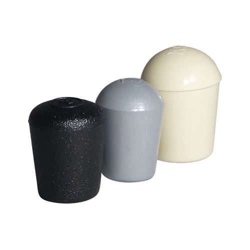 Kappen für runde Rohre - schwerer Ausführung - PVC 16x20 schwarz