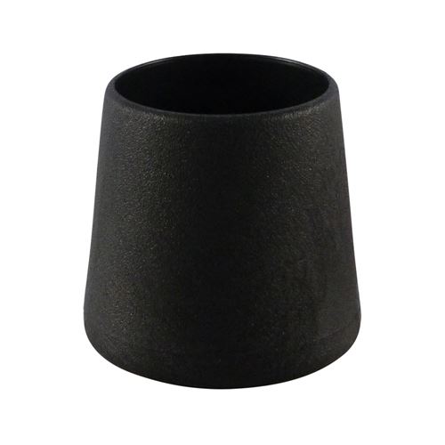 Kappen für runde Rohre - schwerer Ausführung - PVC 19x23 schwarz