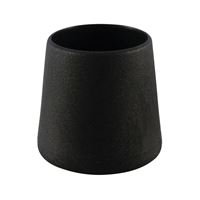 Kappen für runde Rohre - schwerer Ausführung - PVC 25x30 schwarz

