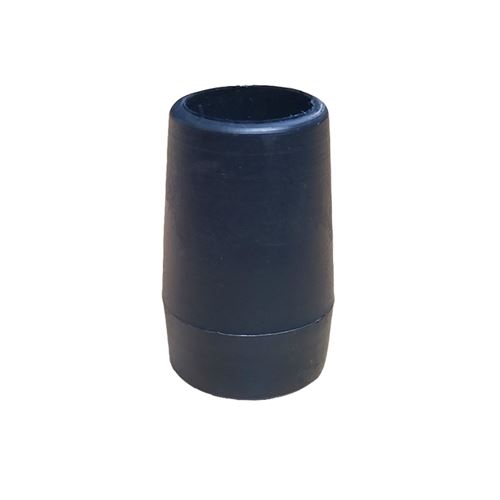 Kappen PVC für runde Rohre - dicker Boden - Ø10mm extra hoch 28mm - schwarz
