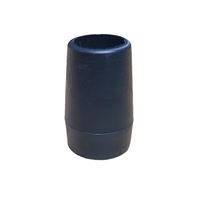 Kappen PVC für runde Rohre - dicker Boden - Ø16mm extra hoch 36mm - schwarz
