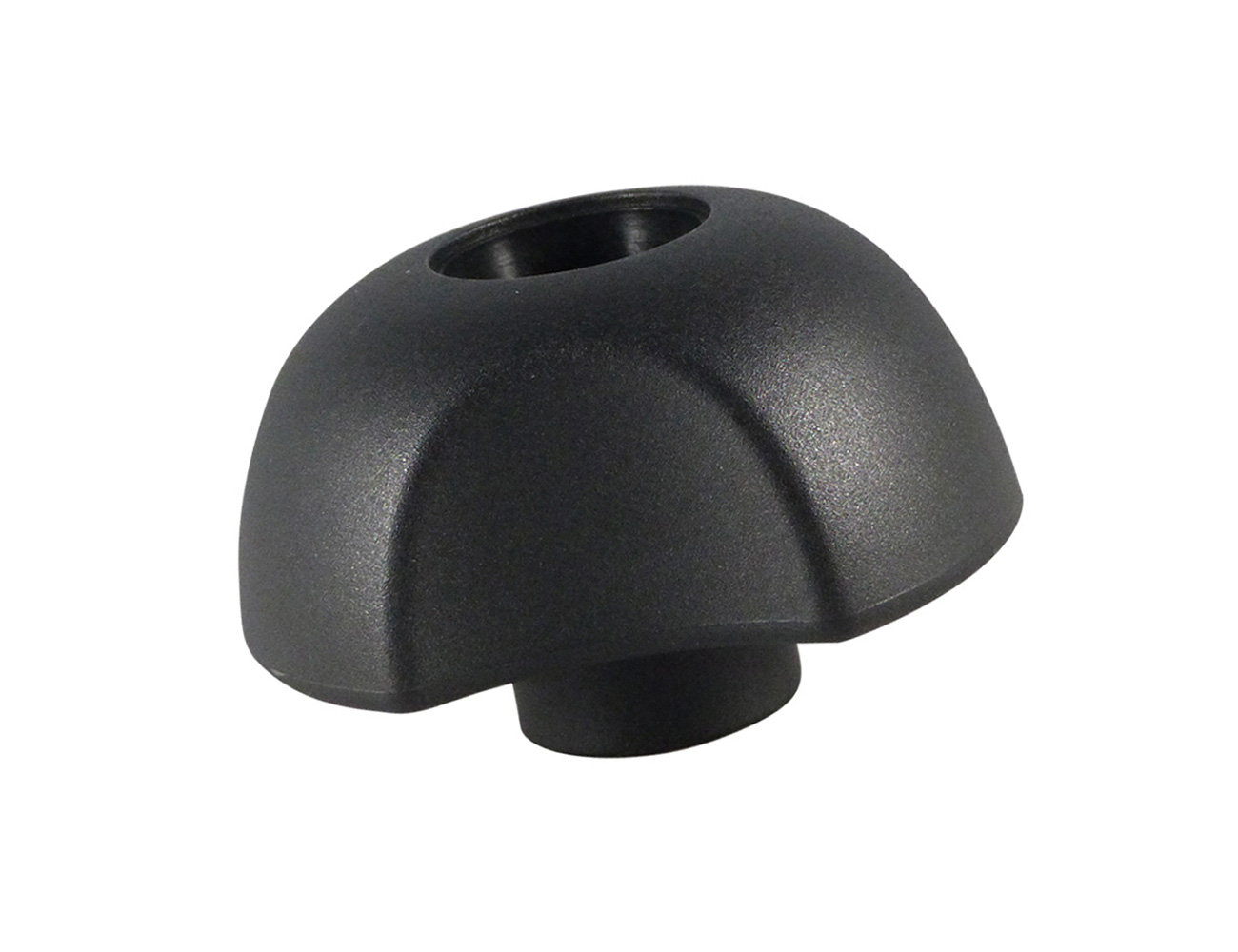 Dreistern-Griffe - PA – durchgehende Gewindebuchse (offen)