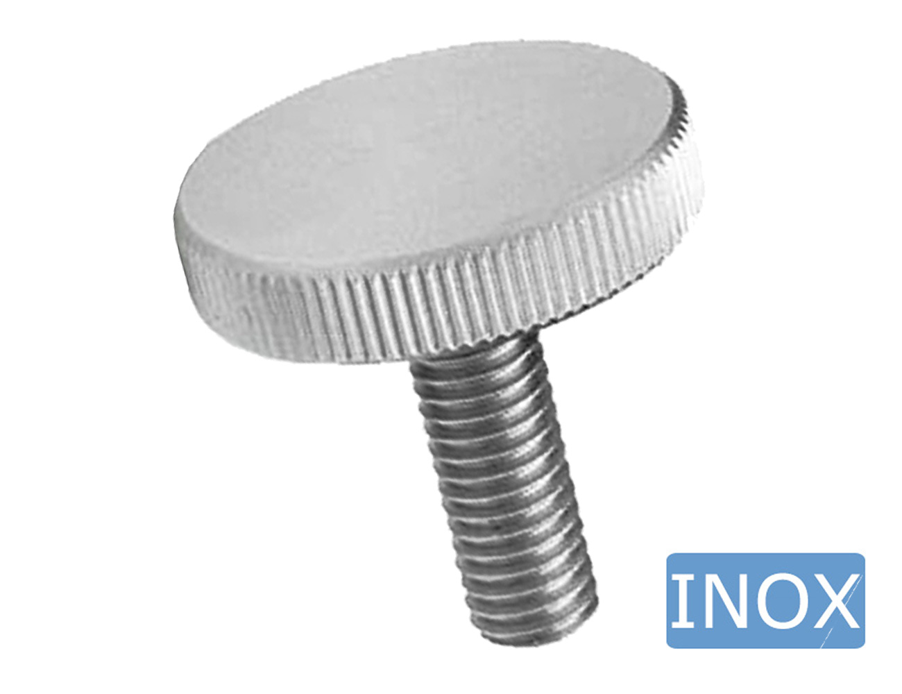 Rändelschraube flach - Edelstahl - DIN 653