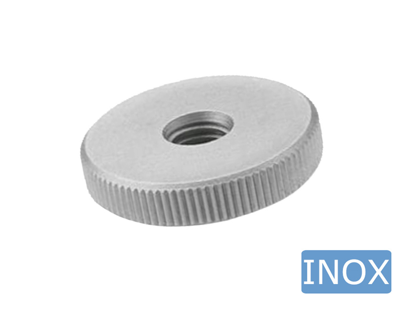 Rändelmutter flach - Edelstahl  - DIN 467