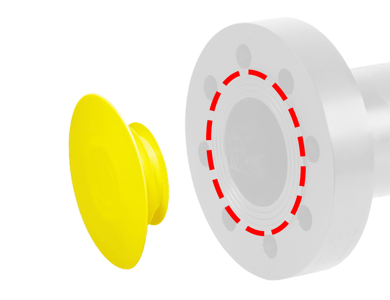 Flanschabdeckung Dichtleiste RF /FF - push-in