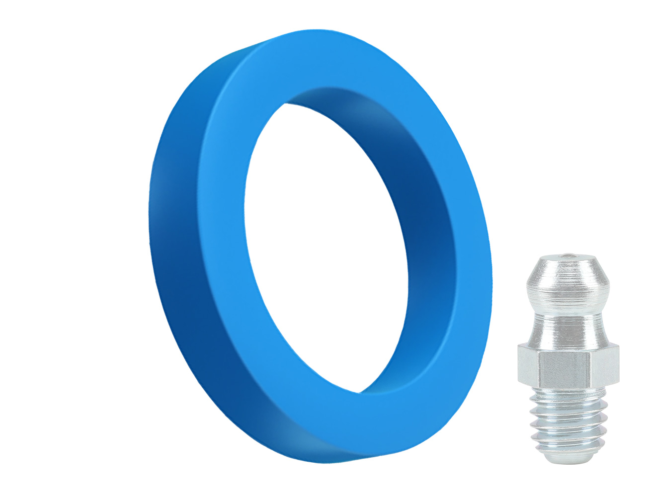 Kennzeichnungsscheiben Schmiernippel HDPE 10 X 2 X 5.3 - Rot