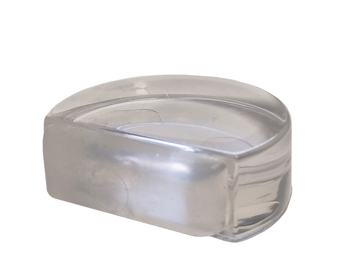 Selbstklebende Türstopper - oval - transparent