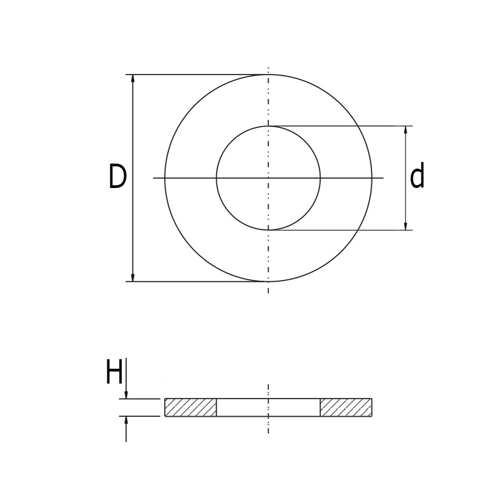 1x Unterlegscheibe Form B verzinkt d=41,0 M40 