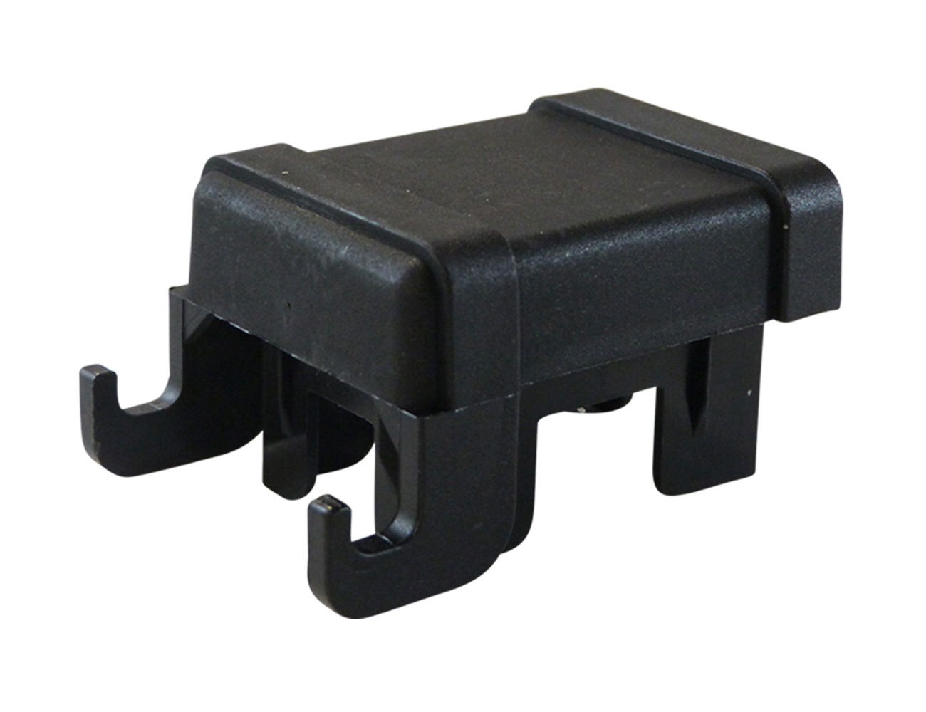 Pfostenkappe mit Haken für Doppelstabmatten – quadratisch/rechteckig