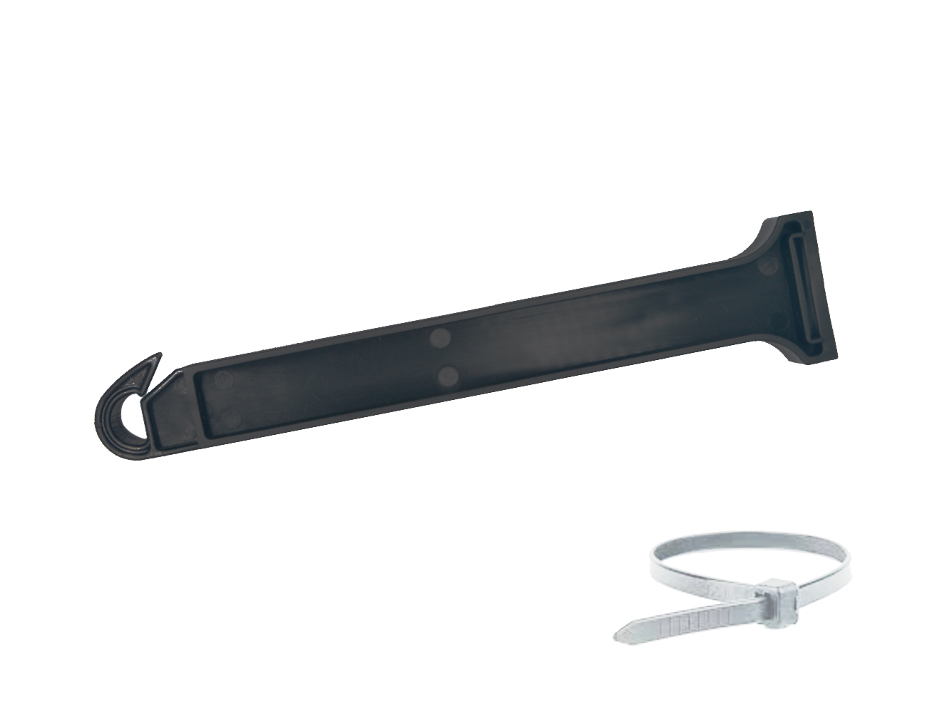 Abstandisolator für Draht - Kabelbindermontage - schwarz - 250mm