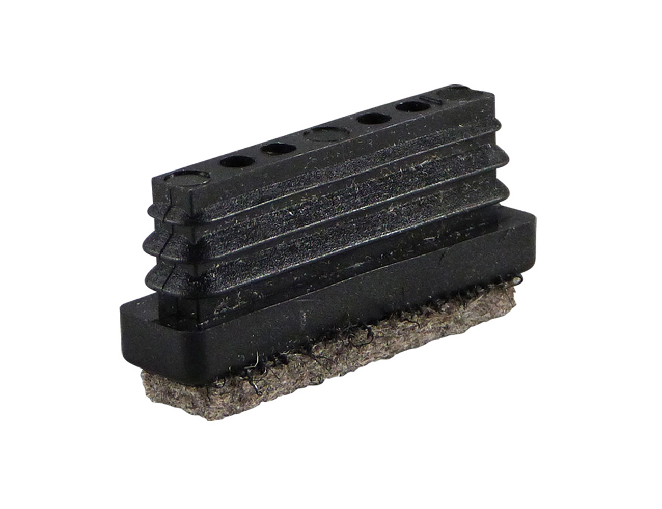 Lamellenstopfen / Gleiter mit Filzbelag für Rechteckrohre