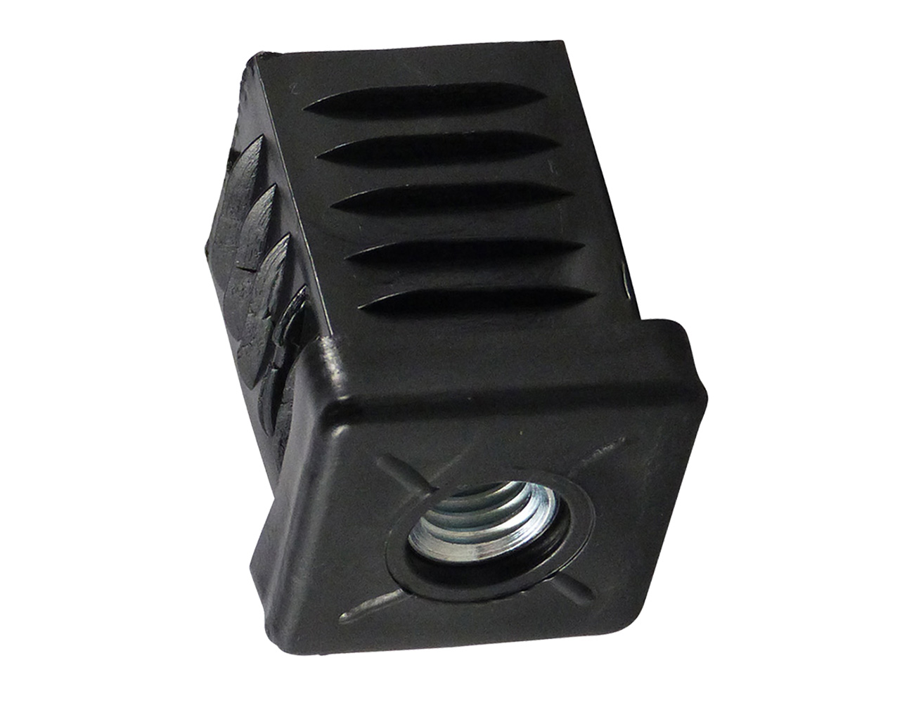 Hülsen & Laufrollenhalterungen mit Gewindebuchse (Muffe) - quadratisch