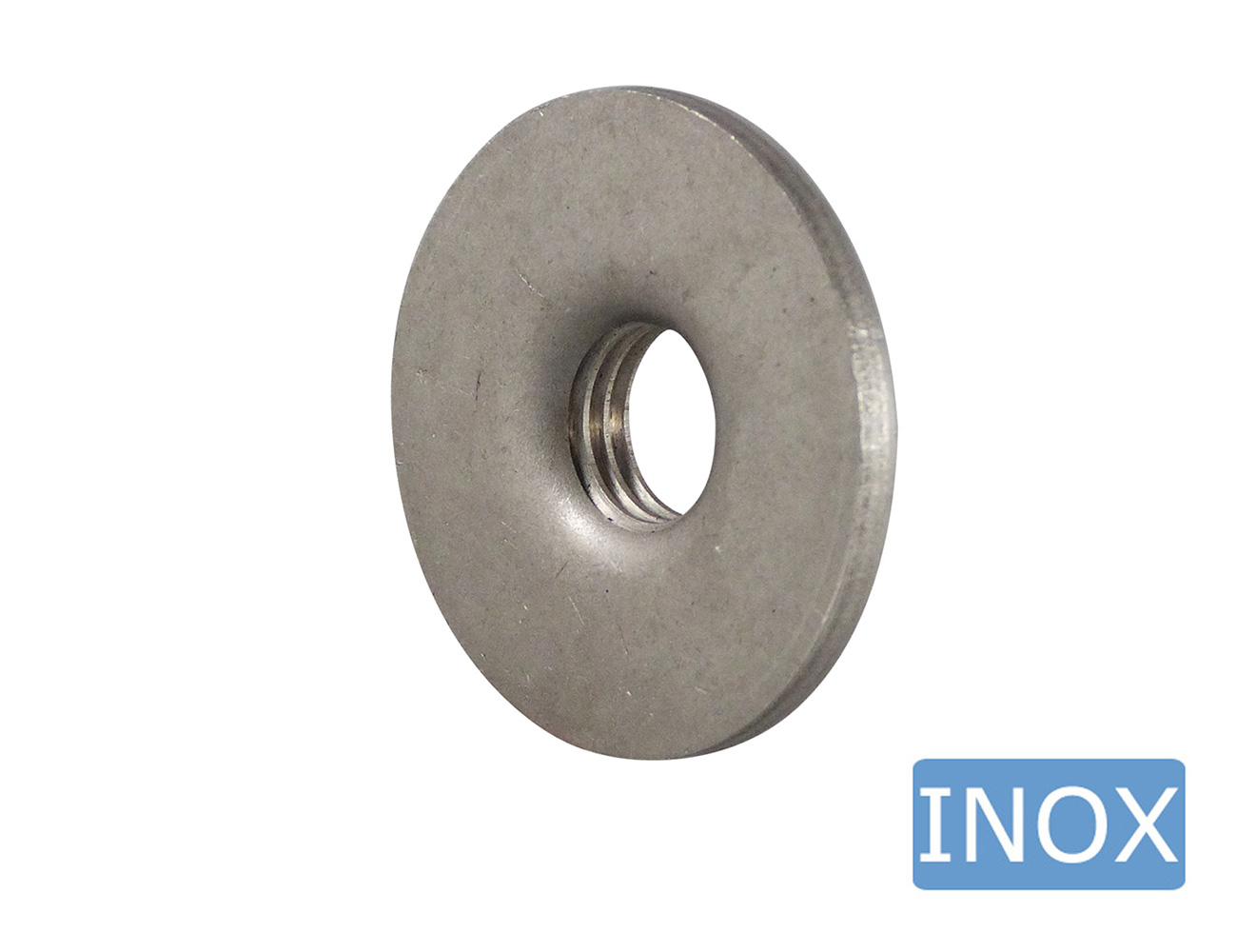 Edelstahl-Schweißplatten mit Gewinde - rund