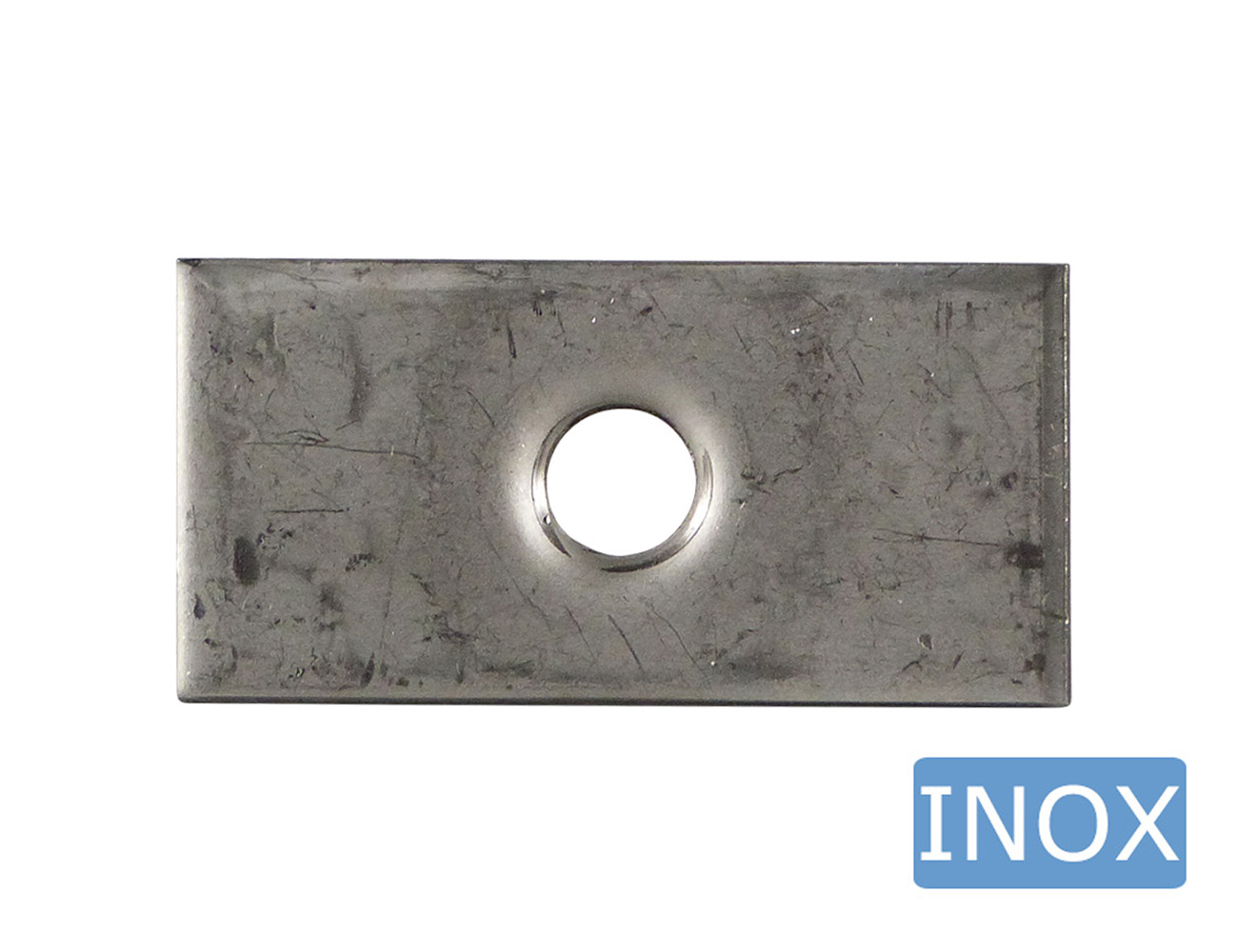 Edelstahl-Schweißplatten mit Gewinde - rechteckig