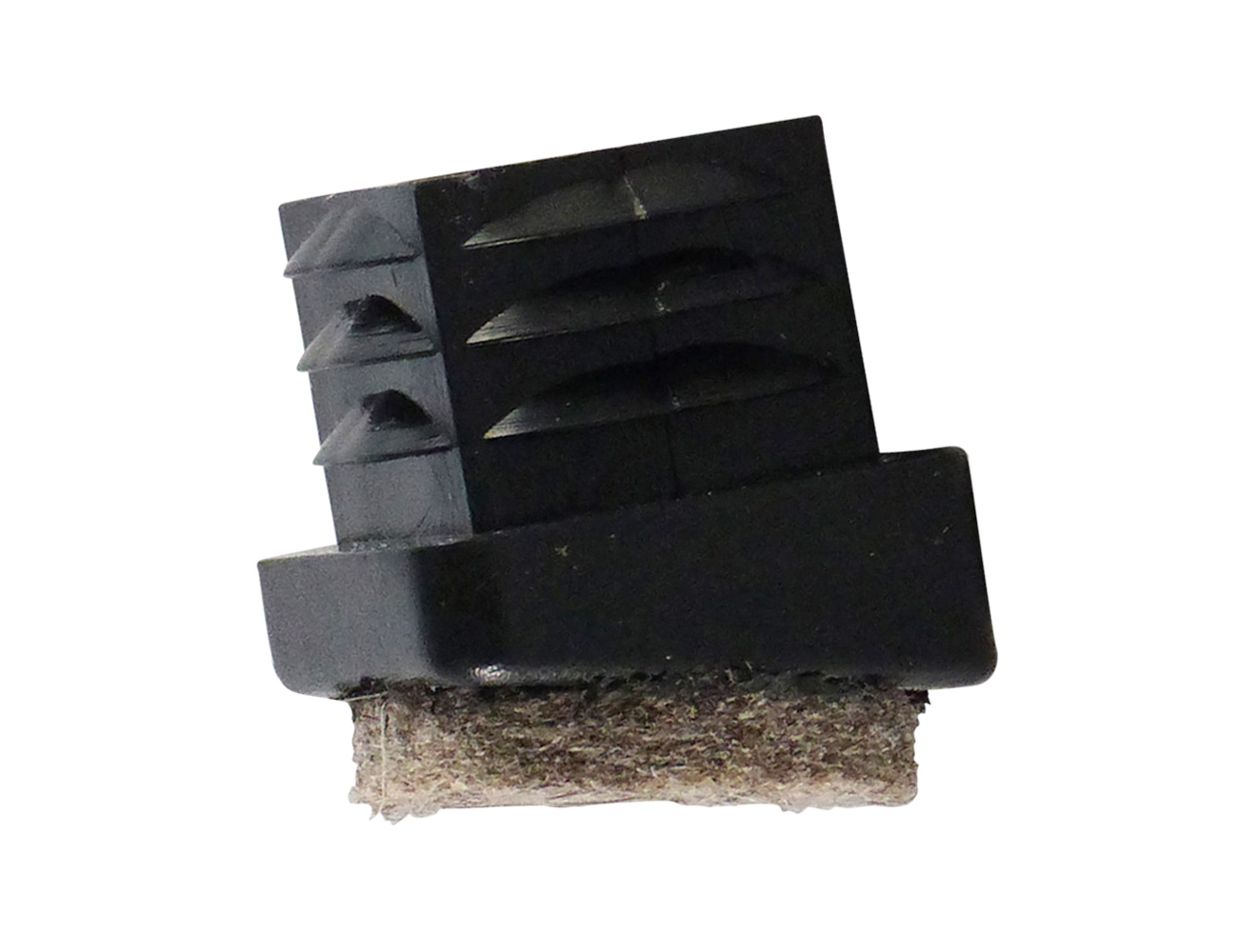 Möbelgleiter mit schrägem Boden und Filz für Vierkantrohre