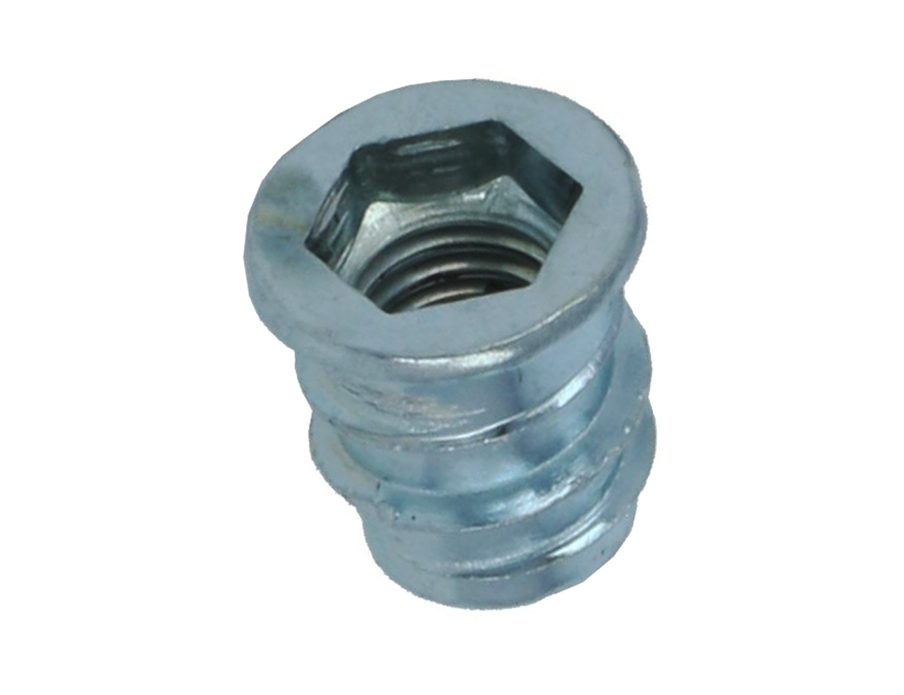 Gewindeeinsatz / Rampamuffe mit Bund – Innensechskant