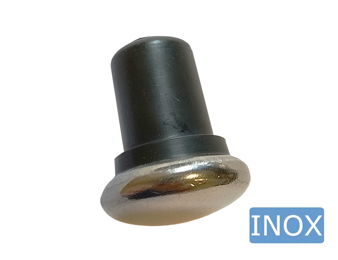 Stopfen ohne Lamellen mit gewölbter Edelstahl Gleitfläche für Rundrohre