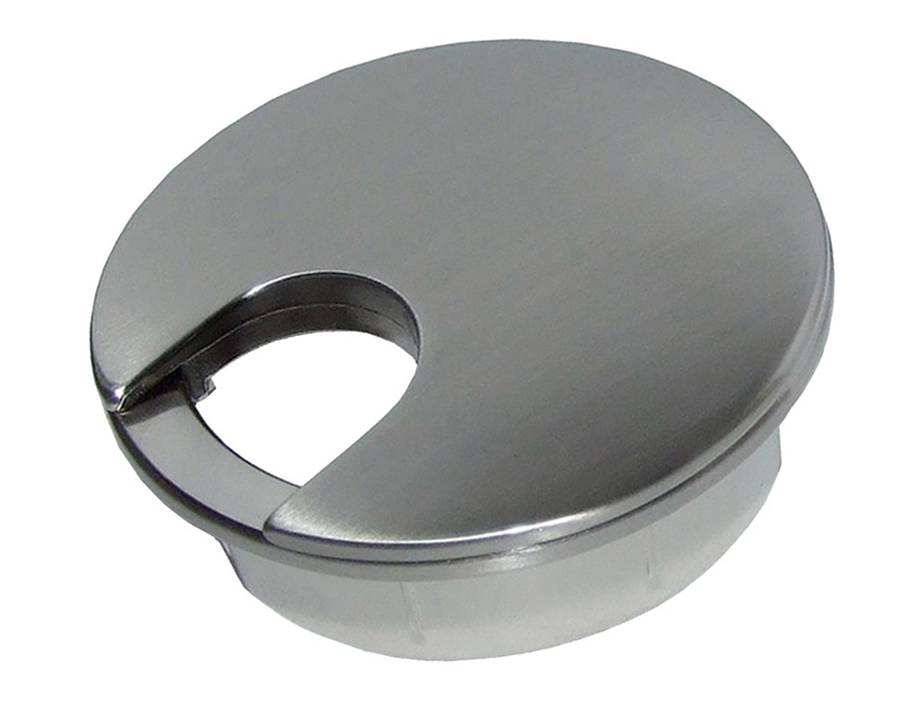 Kabeldurchführung alloy – 2 teilig – rund – Edelstahloptik