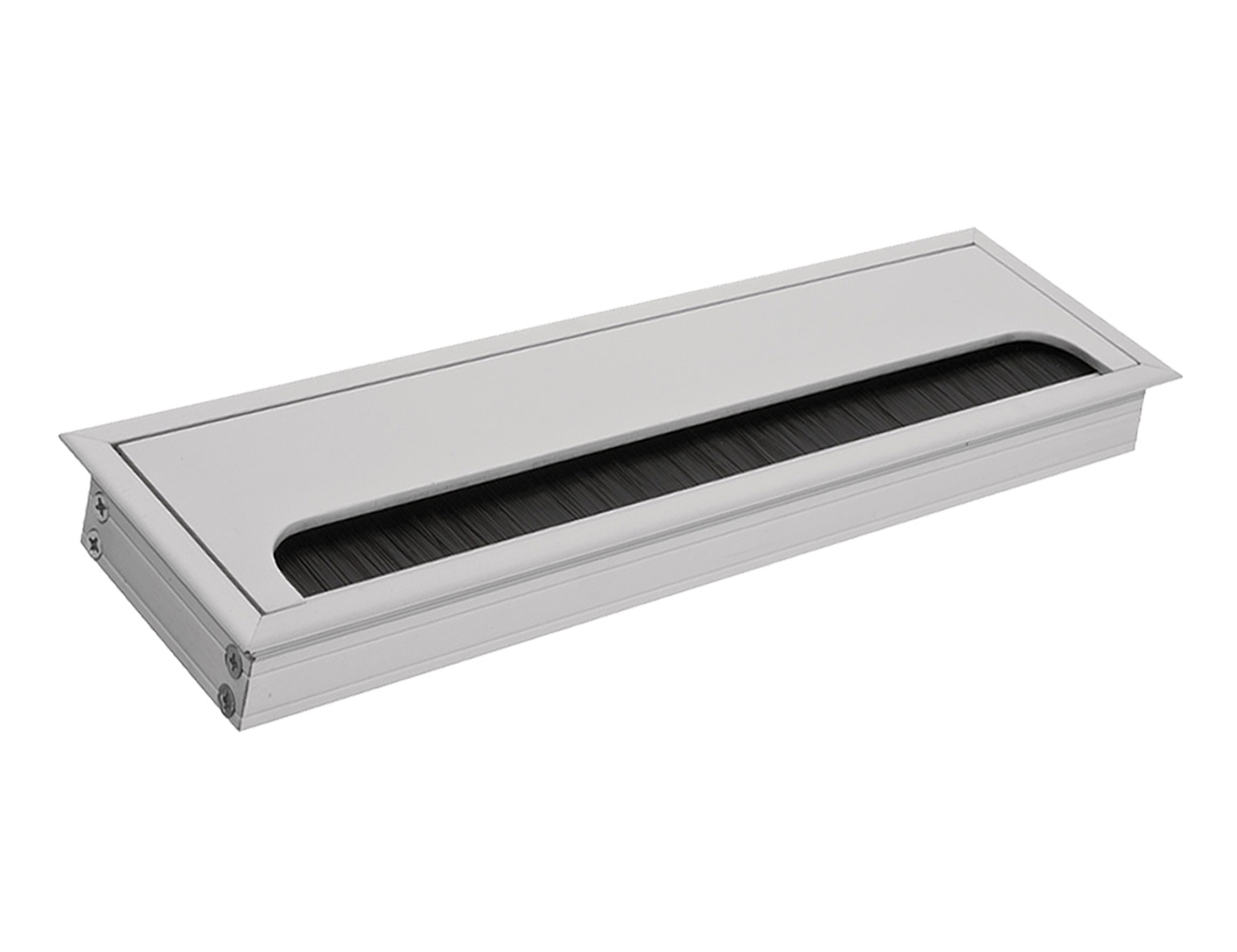 Kabeldurchlass Aluminium – radierte softclose Deckel – quadratisch / rechteckig