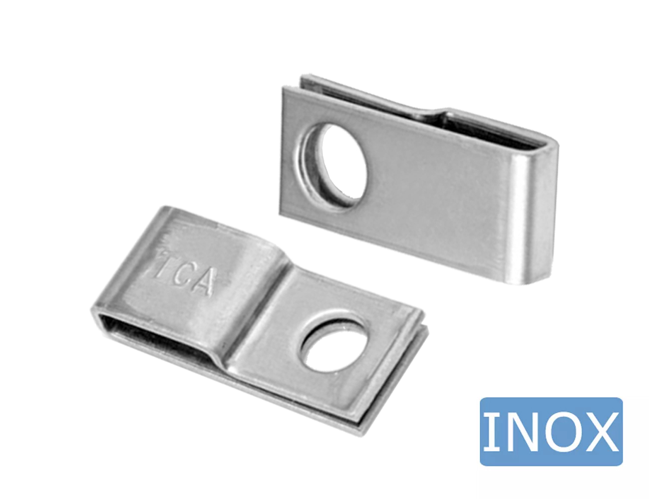 Schraubsockel für Kabelbinder max. 10mm - P-Form - Edelstahl 316 - Bohrung Ø4mm (pro 100 verpackt)