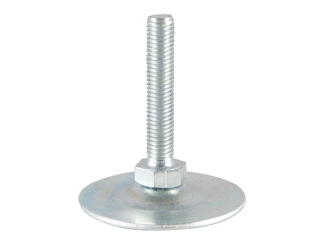 Höhenversteller mit drehbarem verzinktem Blechteller – ohne Bohrung