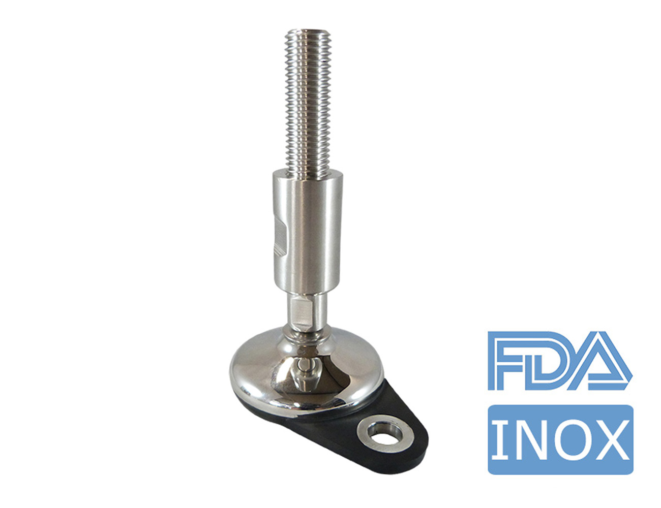Stellfüße Edelstahl – Extra Hygiene - Befestigungslasche