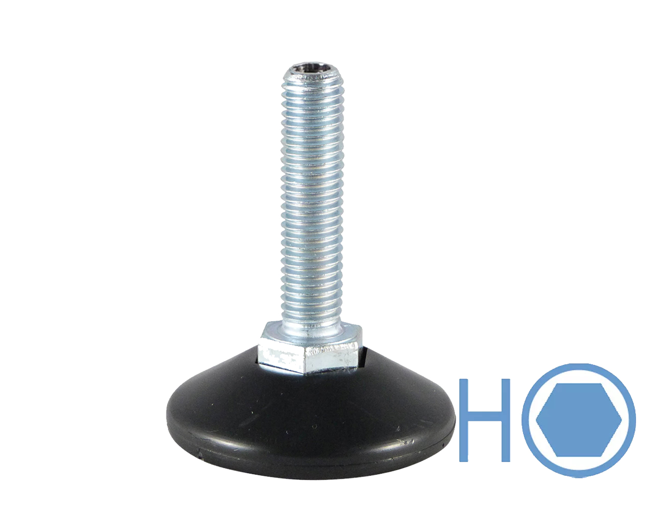 Höhenversteller mit festem Kunststoffteller - Innensechskant