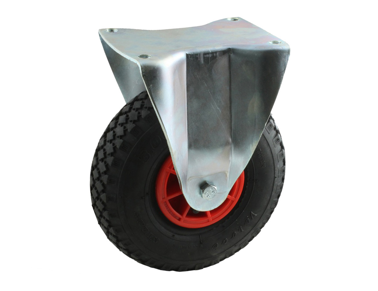 Bockrollen – Platte – Luftreifen auf Kunststoff-Felge