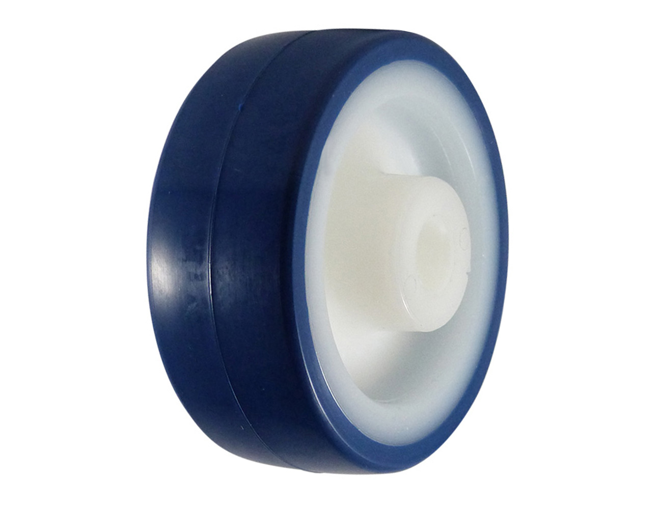 Rad mit blauem TPU Reifen – Hygiene