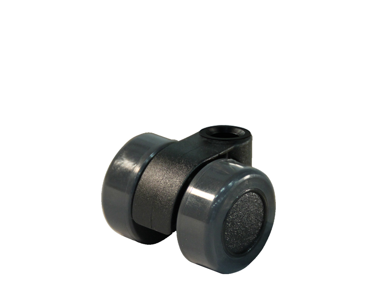 Mini Möbelrollen Ø32mm mit Doppelrolle und PU-Bereifung