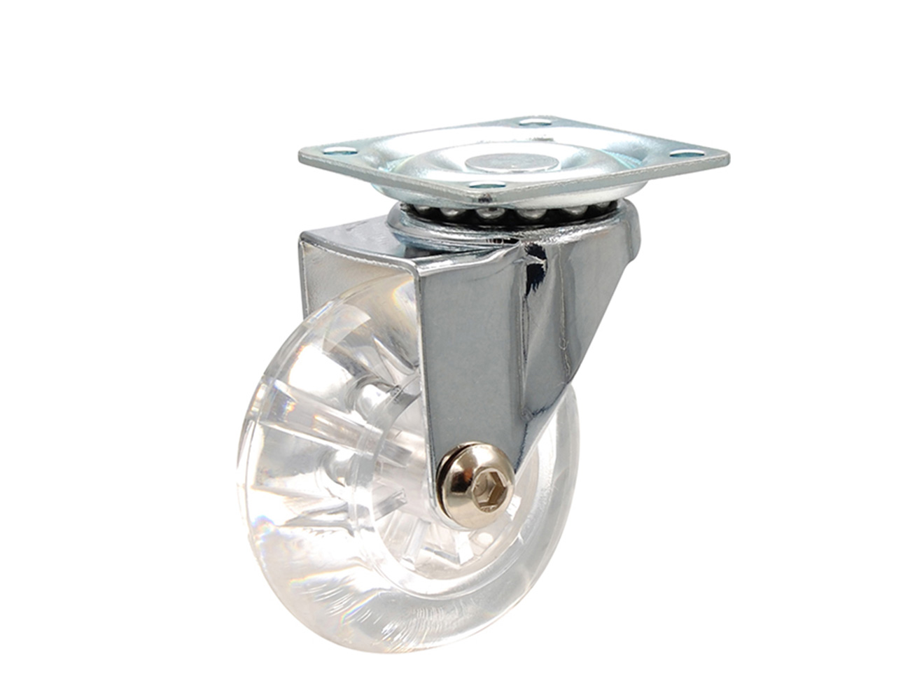 Lenkrolle inline Skaterrad– Platte – transparent