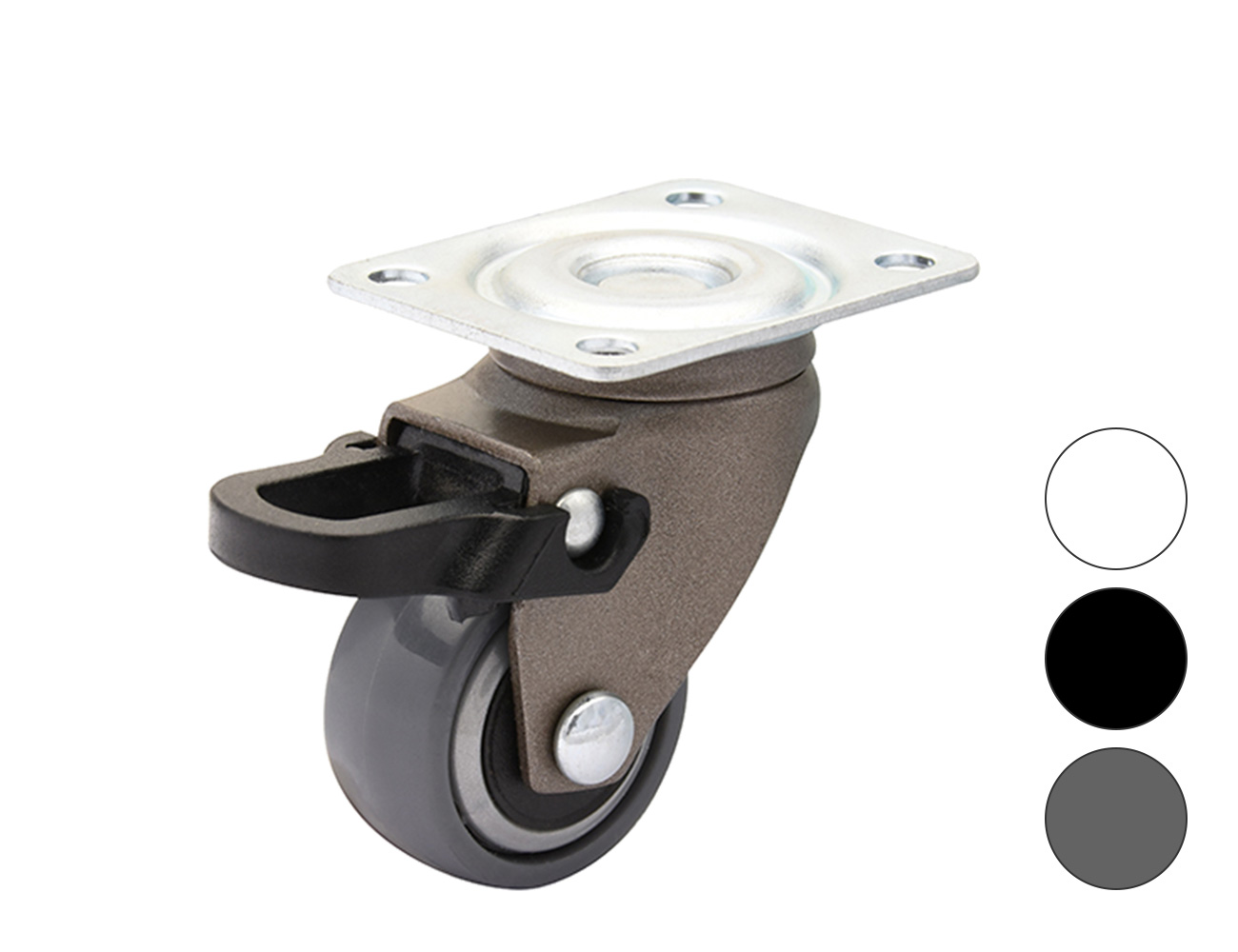 Design Lenkrolle mit Bremse 3C-Serie - Platte