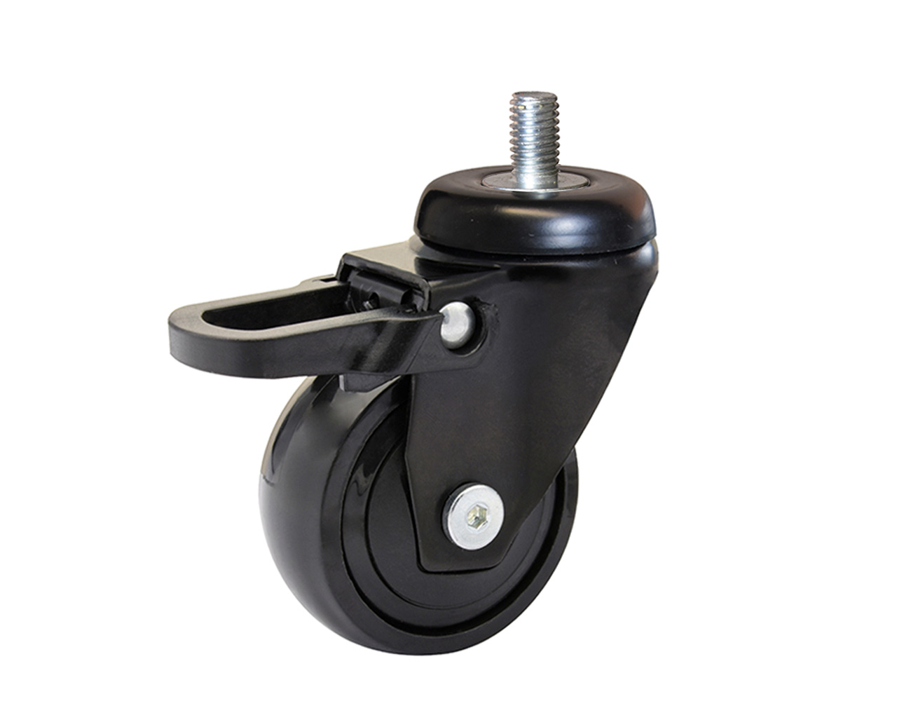 Design Lenkrolle mit Bremse 3C-Serie - Gewindestift