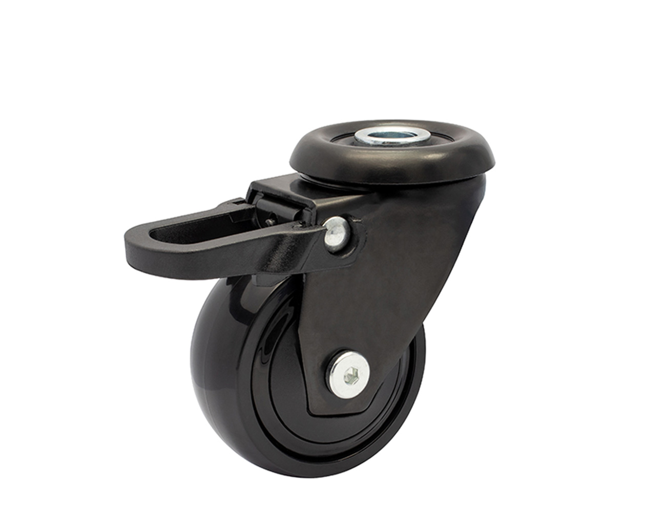 Design Lenkrolle mit Bremse 3C-Serie - Rückenloch