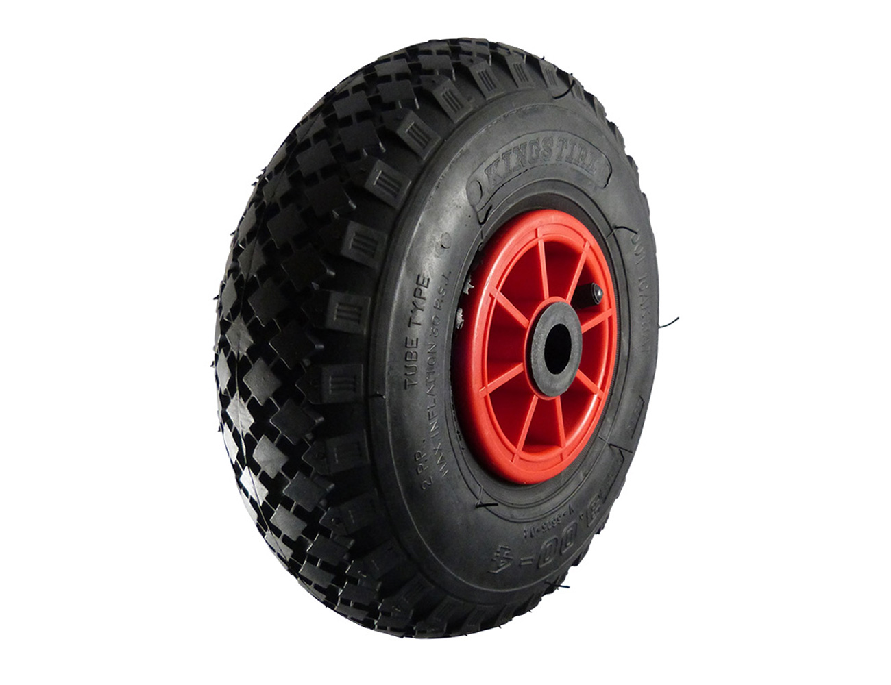 Komplettrad mit Luftreifen auf Kunststoff-Felge