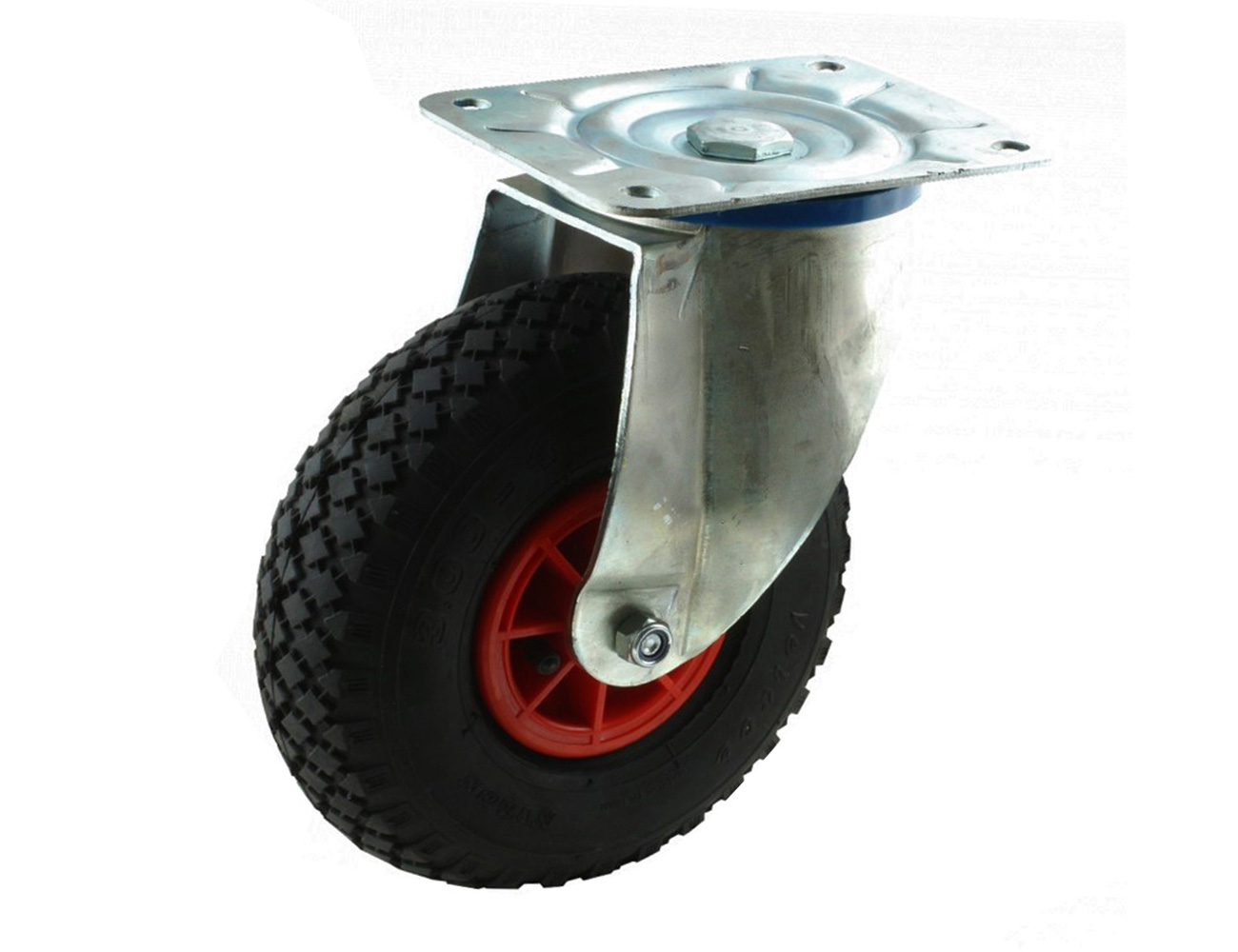 Lenkrolle – Platte – Luftreifen auf Kunststoff-Felge