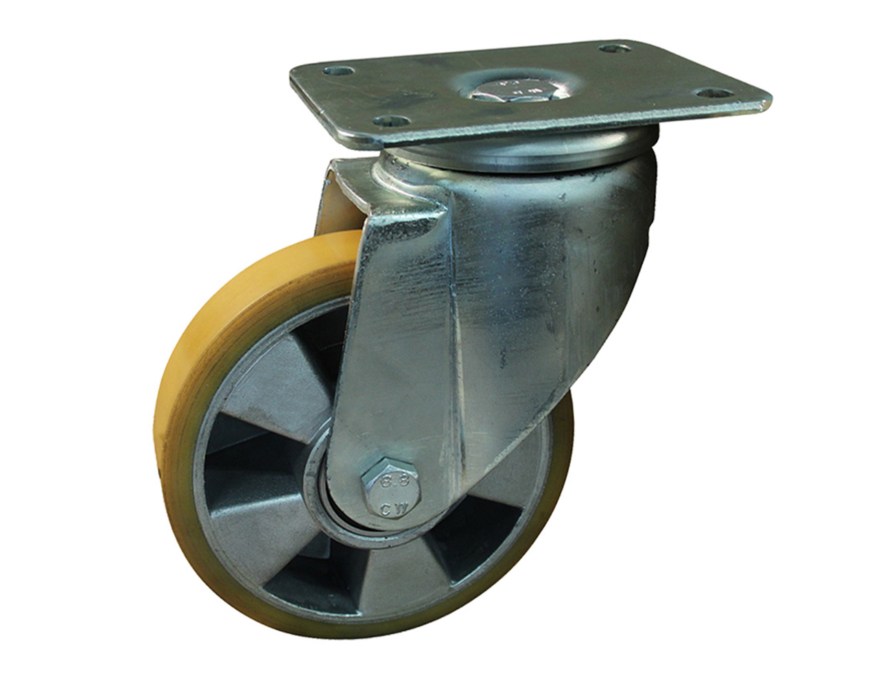 Schwerlast Lenkrolle – PU Reifen auf Aluminium Felge