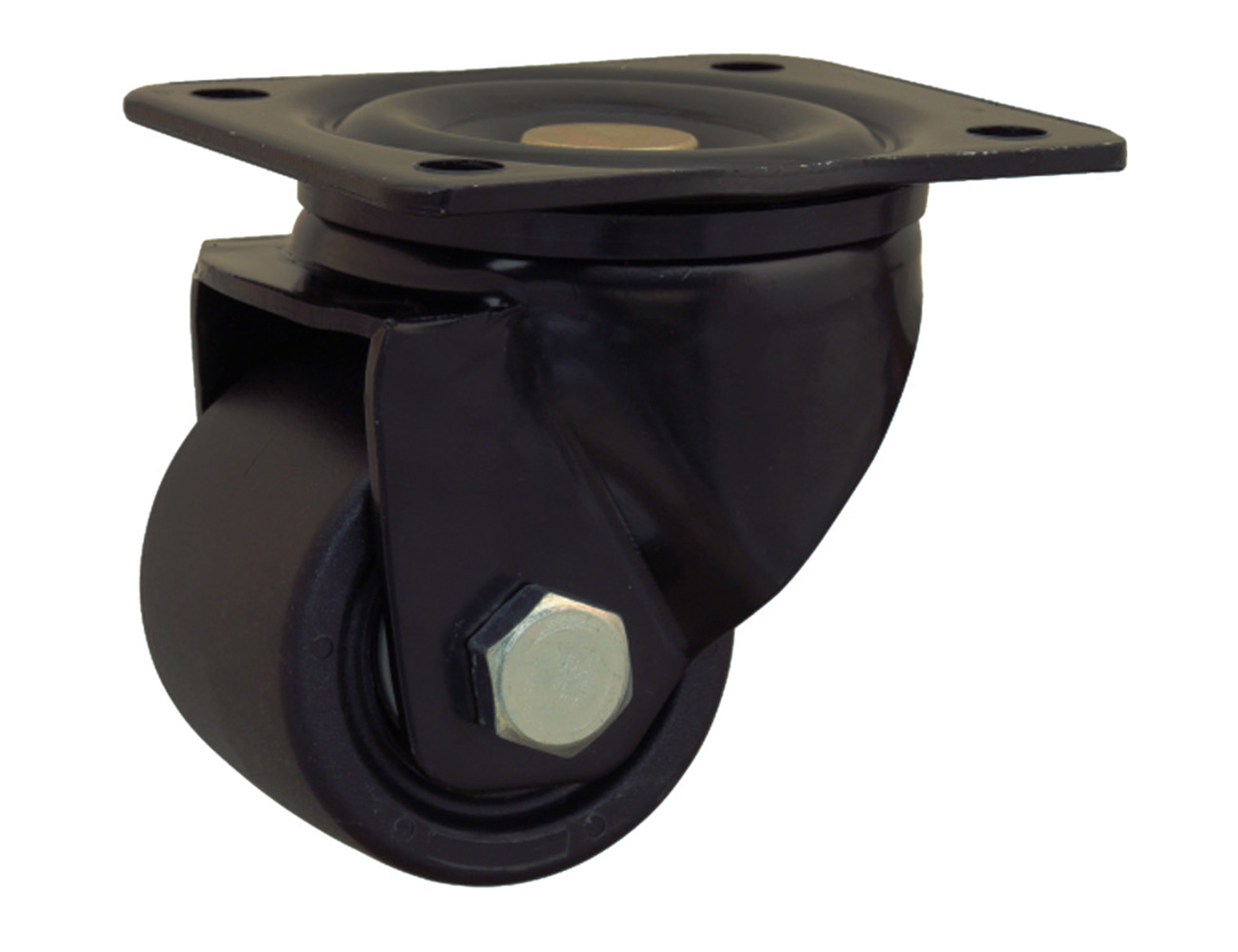 Mini Schwerlast Lenkrollen - max 600kg - schwarz